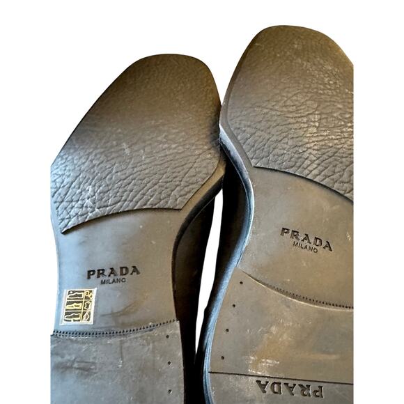 Prada NWB Black Spazzolato Square Toe Derby Oxfords main image 3